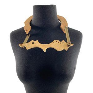 Ports 1961 Wooden Constructionist Runway Necklace